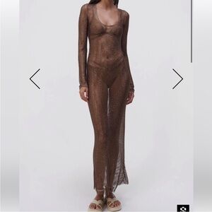 Jonathan Simkhai Mesh Brown Cover-Up
